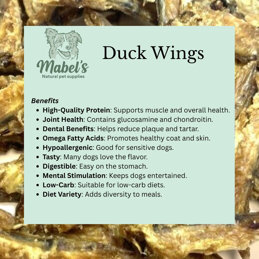Duck Wings, Bulk Bag Natural Dog Treat 500g or 1kg