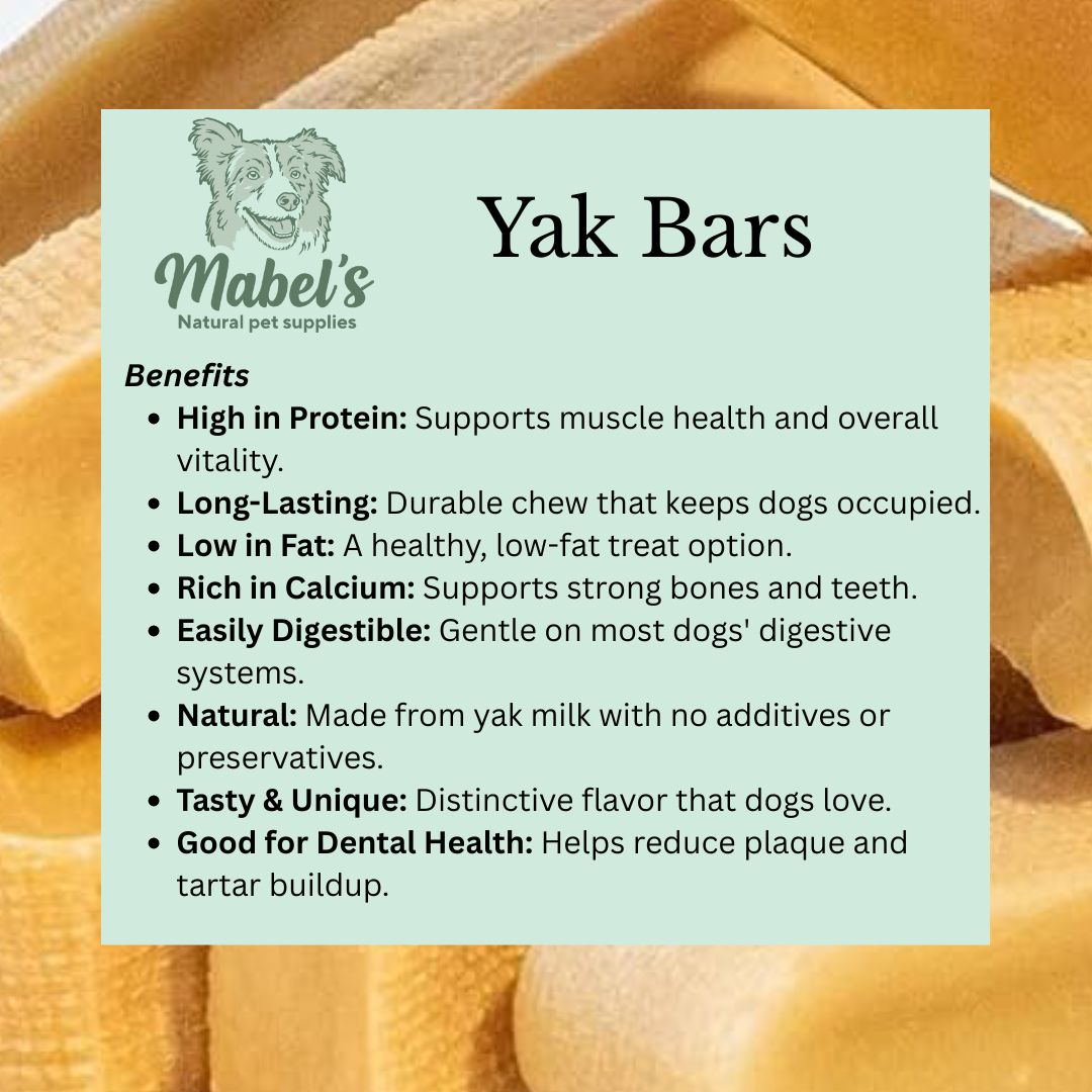 Yak bar, long lasting natural dog treat