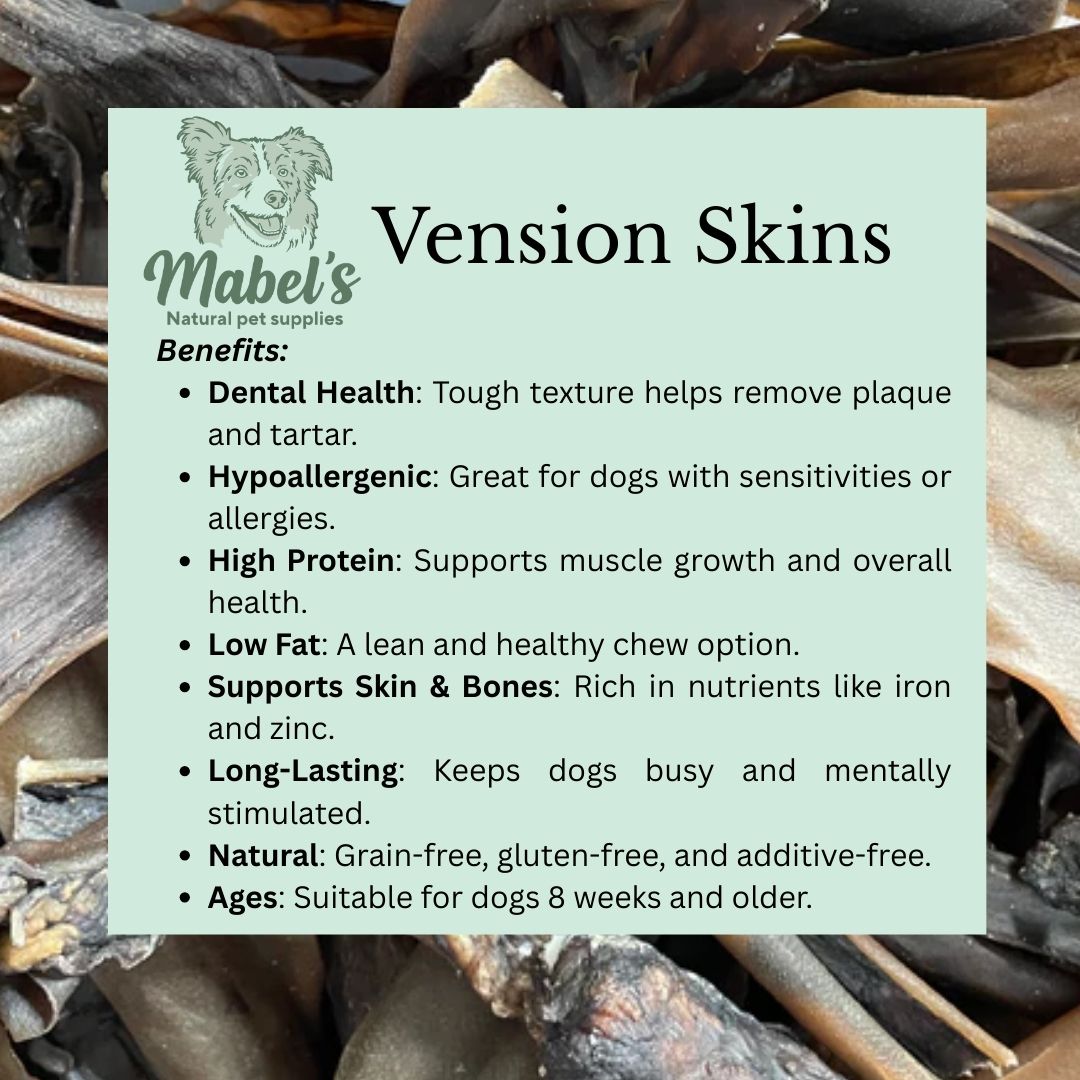 Venison skins bulk bag, natural dog treat, long lasting dental chew