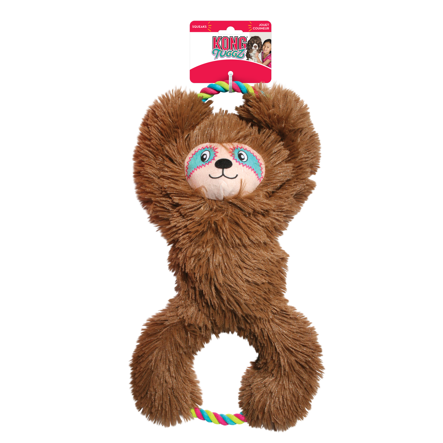 KONG Tuggz Monkey Soft Squeaky Crinkly Tug Toy - Extra Large