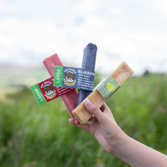 Flavoured yak snaks, Strawberry, Apple, Blueberry or Peanut Butter