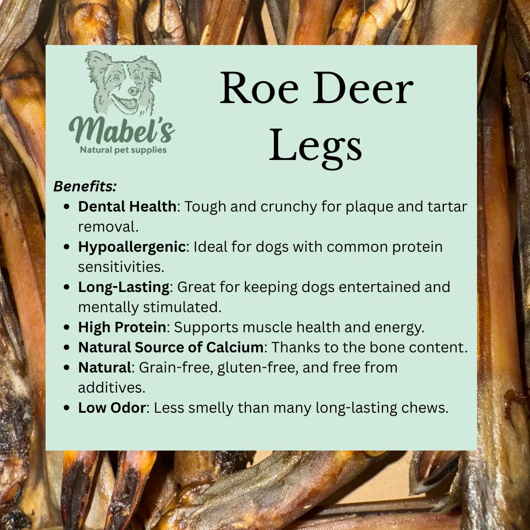 Roe deer legs, natural dog treat