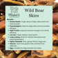 Wild boar skins, bulk bag natural dog treat, long lasting dental chew