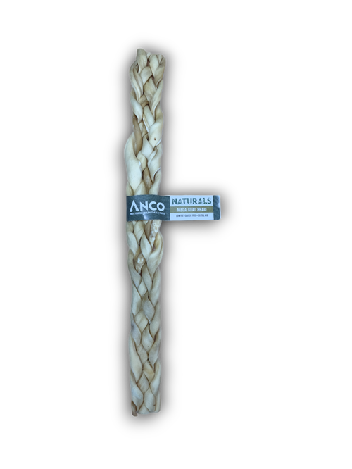 50cm Giant Goat Braid, Long Lasting Natural Dog Treat