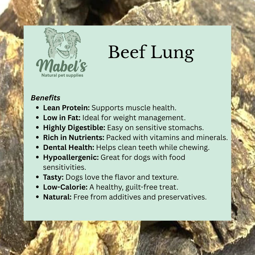 Beef Lung, Bulk Bag Natural Dog Treat, 500g or 1kg bag