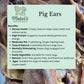 Pigs ear natural dog treat, buy as a single, 10 pack or 50 pack
