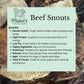 Hairy Beef Snout, single or 1kg bulk bag