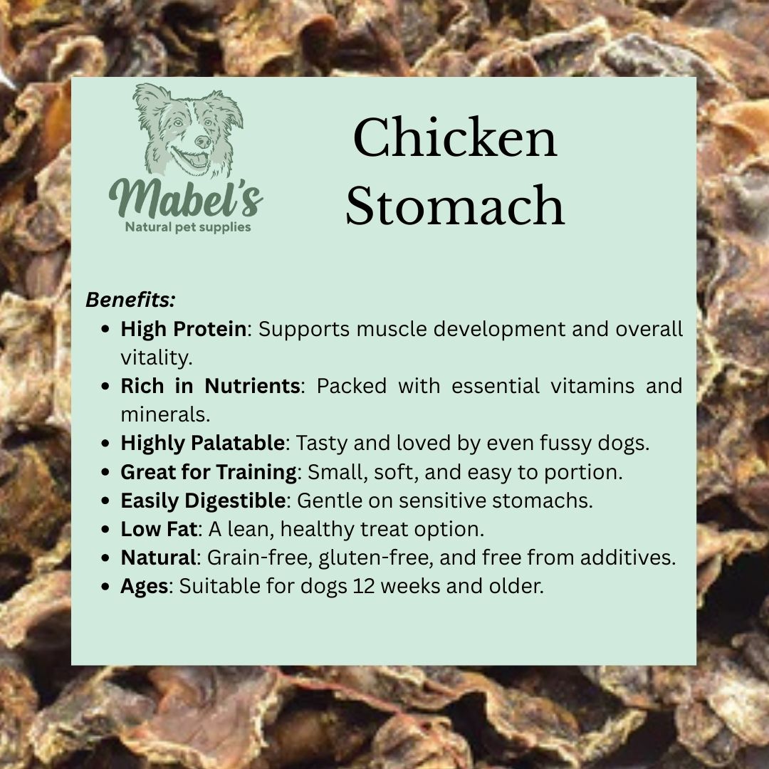Chicken stomachs, 1kg or 500g bulk bag, natural dog treat
