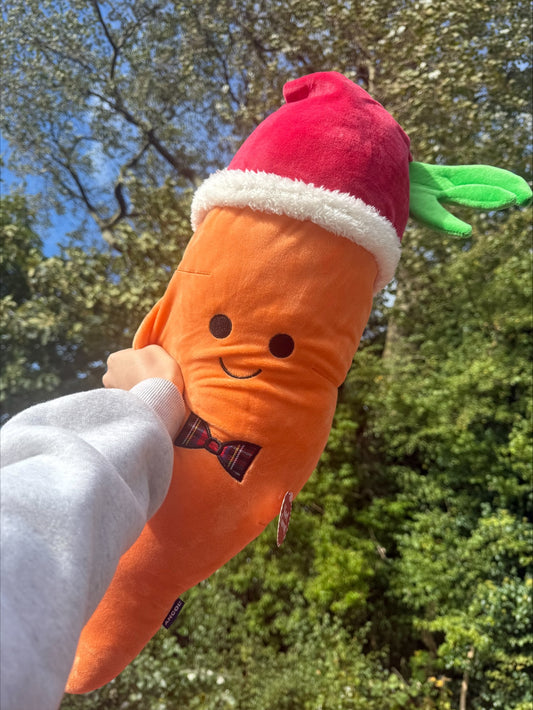 Santa Jumbo Plush Carrot Dog Toy