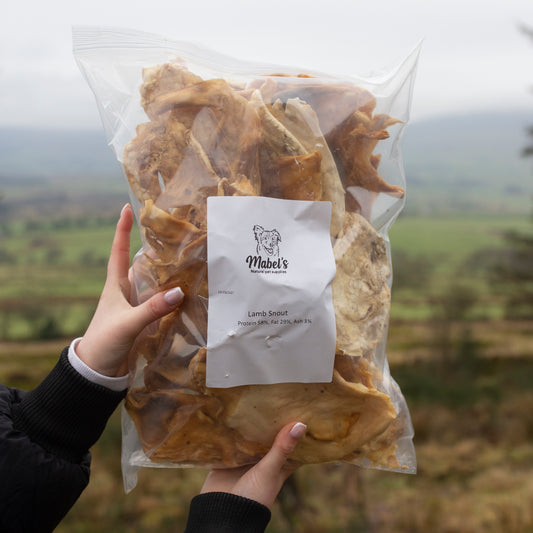 Lamb Snouts 1kg or 500g bulk bag, natural dog treat