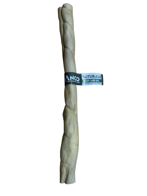 Giant lamb roll, long lasting dog treat